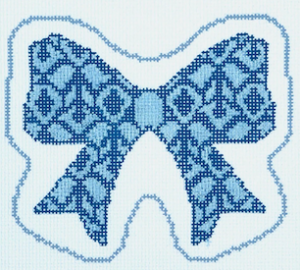 KCN Designers - Damask Bow in Blue